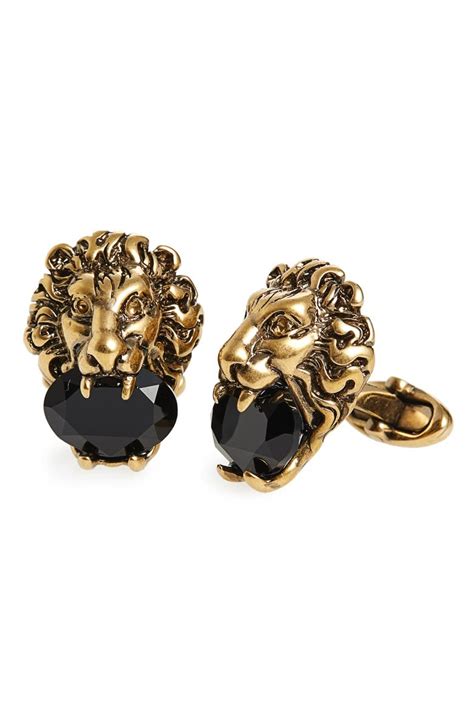 cufflink gucci|gucci cufflinks lion.